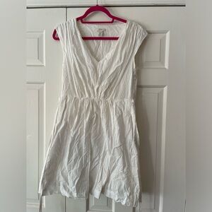 J. Crew White Textured Mini Dress